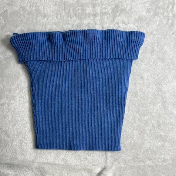 Princess Polly Mackie Strapless Top Women's Size Small/Medium Blue NWT - Picture 2 of 7